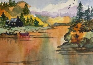 Judith Huddleston Ready for Autumn Watercolor 9.5x11 110