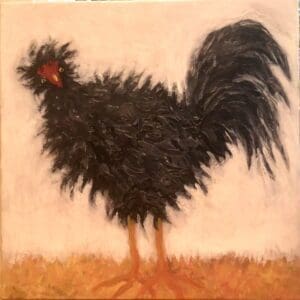 Kathleen Mansell Winner Winner Chicken Dinner OilAcrylic 10x10 400