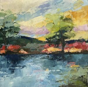 Linda Boyle Warmth of the Sun Oil Impasto 10x10 165