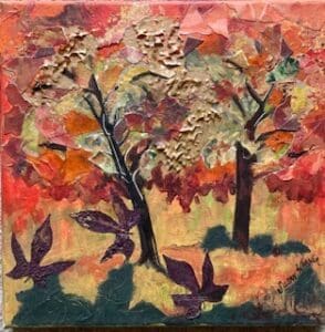 Susan Warner Autumn Blaze Collage 12x12 150