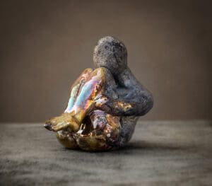 Tiffany McIntyre When You Make Yourself Small Raku Fired Stoneware 4x3 195