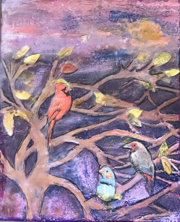 Cardinal Preaching to the Birds