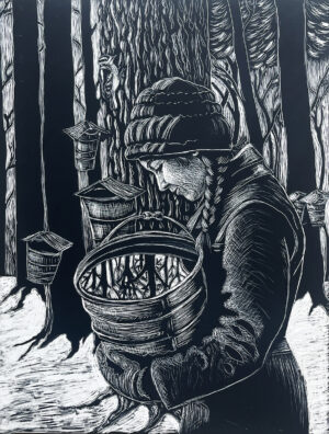 Taitt Geraldine Collects Maple Sap