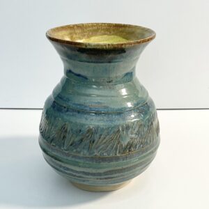 Blue Stamped Vase