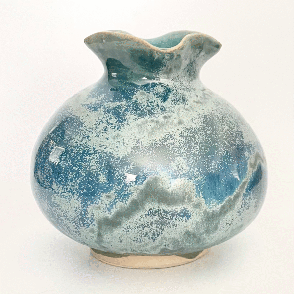 Ice Blue Bulb Vase