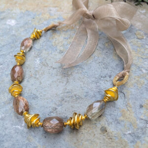 Goldstone Tie Necklace