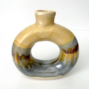Yellow Donut Vase
