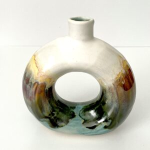 White Donut Vase