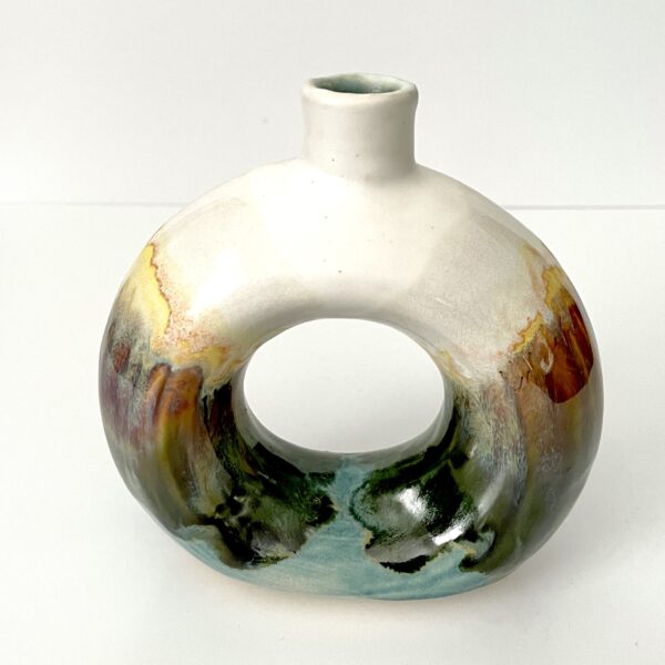 White Donut Vase