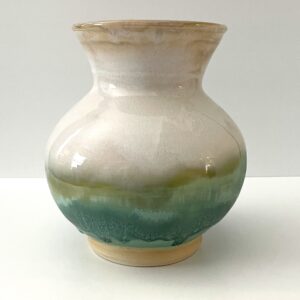 White and Green Vase