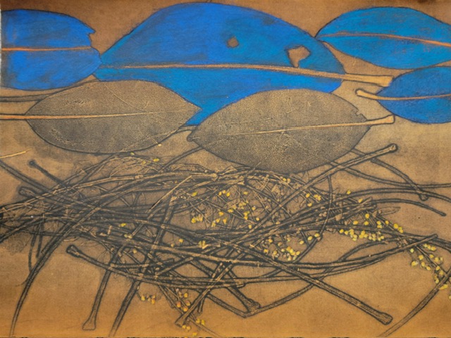 RoeCeleste.BlueGarden.HandColoredMonotype.September6,2025