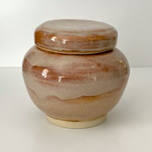 Sandy Lidded Jar