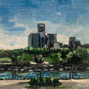 Renaissance Center View from Milliken Park