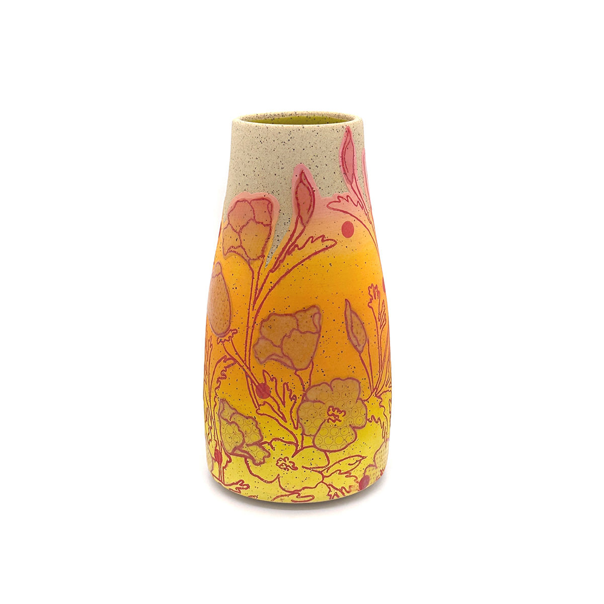 Hostmeredith Dot Floral Print Vase March 2026 Saints Sinners and Potters Ceramic Invitational