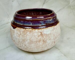 Purple and White Decorative Vase #77