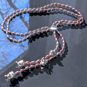 Peacock Pearl Lariat Necklace