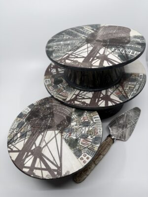 O'Connor - Tier of 3 Cake Plates with Server