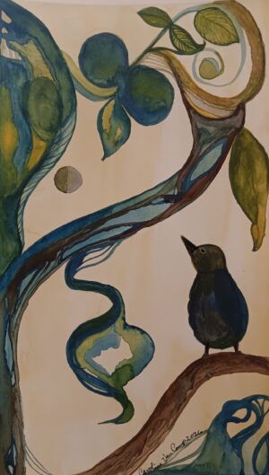 Original The Thinker In Blue & Green