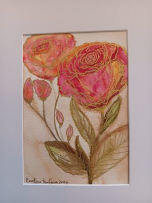 Original Peachy Pink Roses - bin