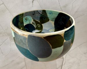 Green Abstract Shapes Bowl Green Abstract Shapes Bowl #15