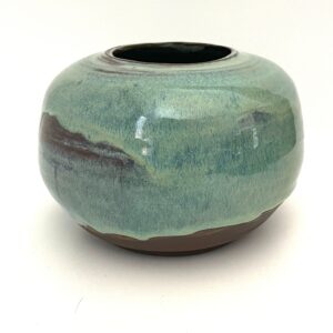 Green Low Globe Vase Green Low Globe Vase