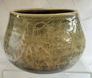 Gray Carved Paisley Bowl Gray Carved Paisley Bowl #16